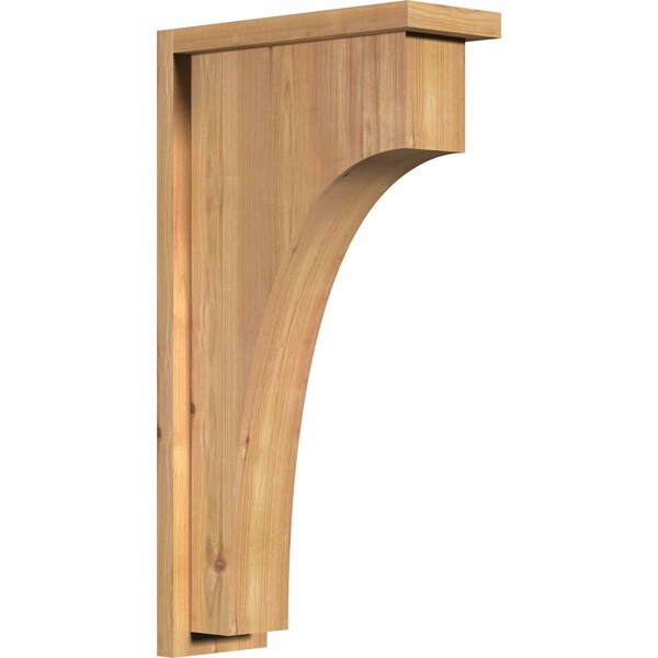 Ekena Millwork Huntington Smooth Corbel w/Backplate, Western Red Cedar, 5 1/2"W x 14"D x 26"H COR06X14X26HUN01SWR - main